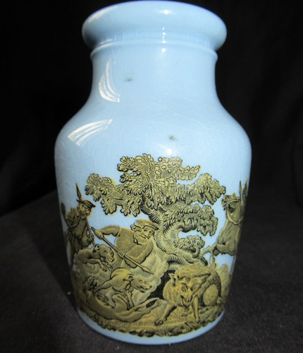 Ancien moutardier bleu anglais - ancien,