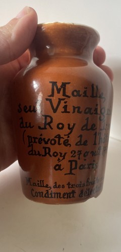 Ancien pot moutarde - ancien, marron
